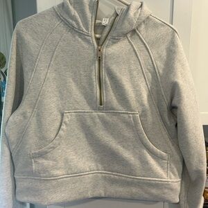 Cream Half-Zip Hoodie‎